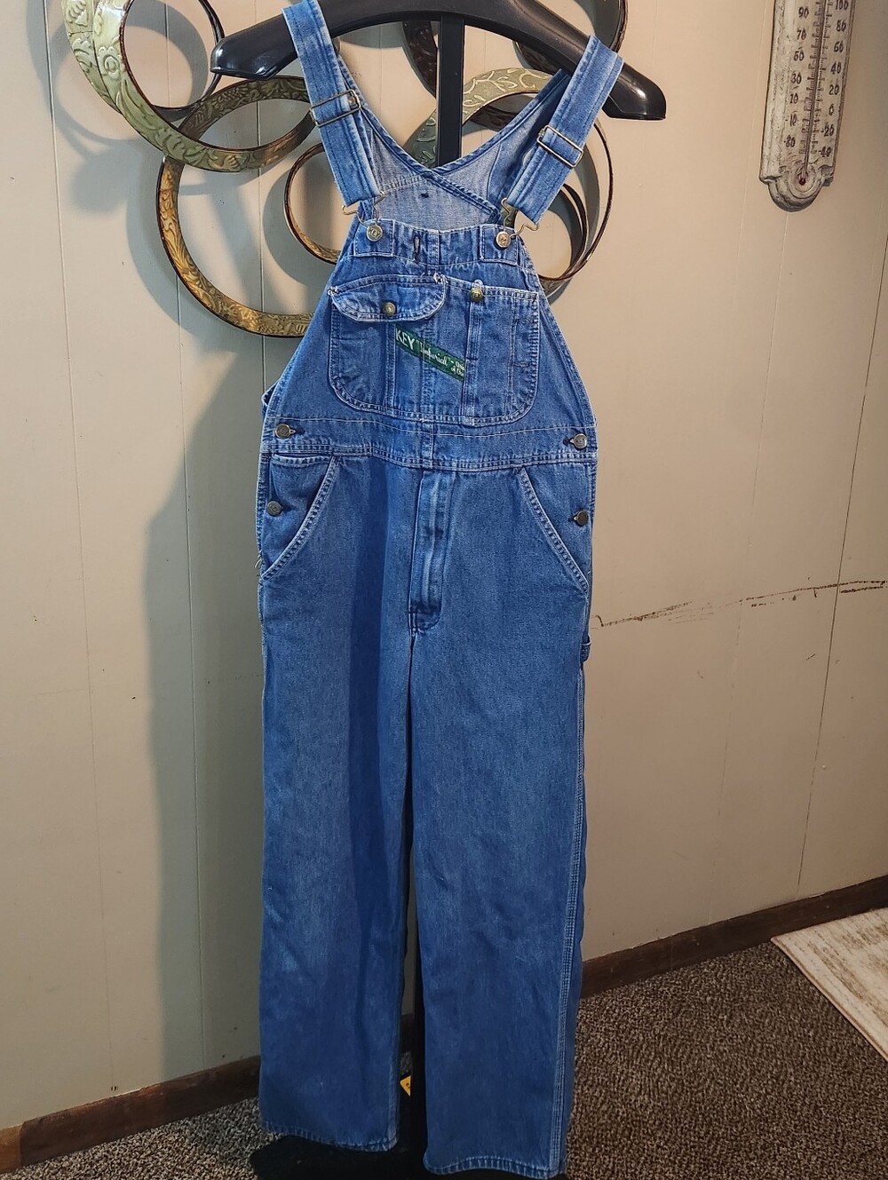 KEY Enzyme Washed Denim Bub Overalls